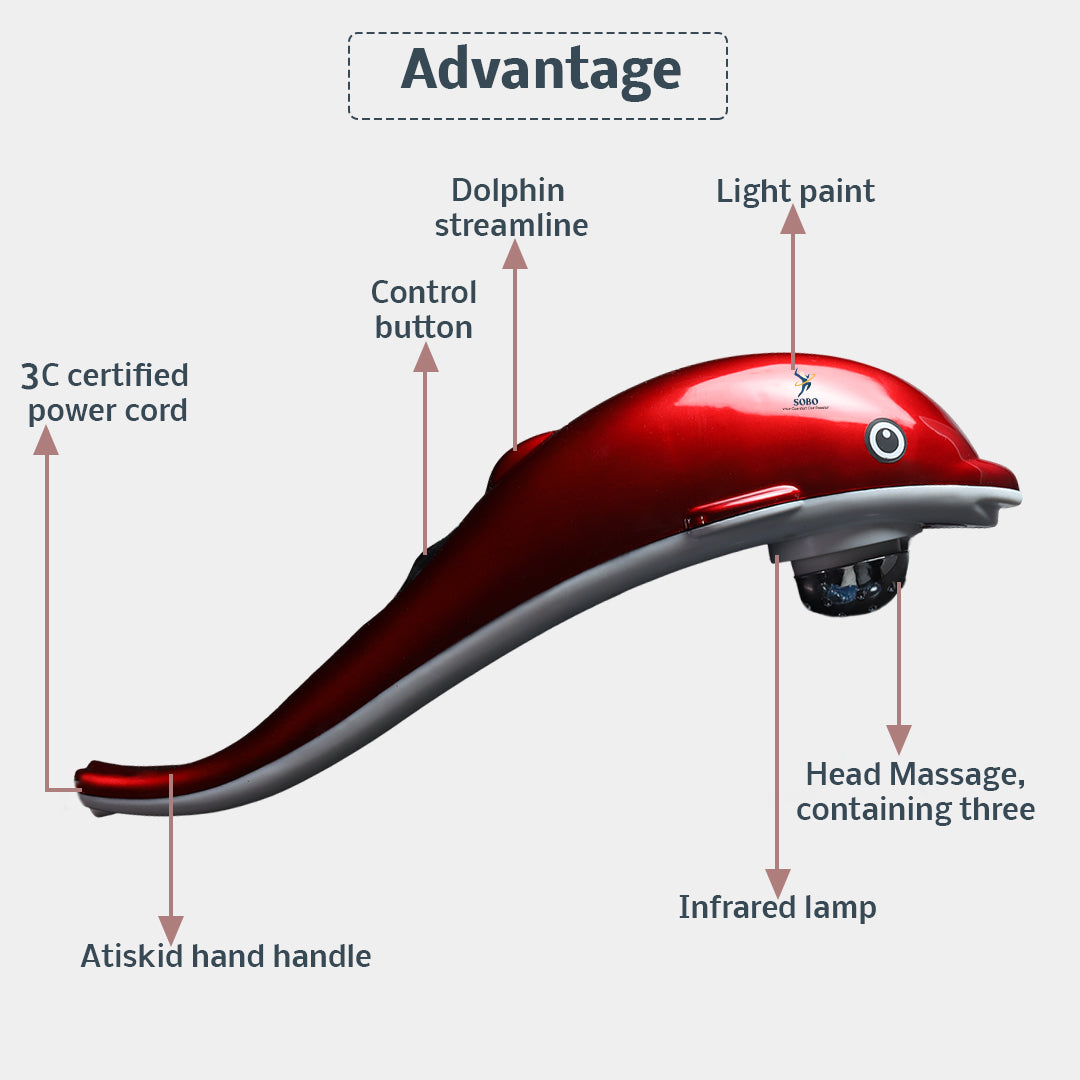 MP-3136F Dolphin Hand Held Full Body Massager