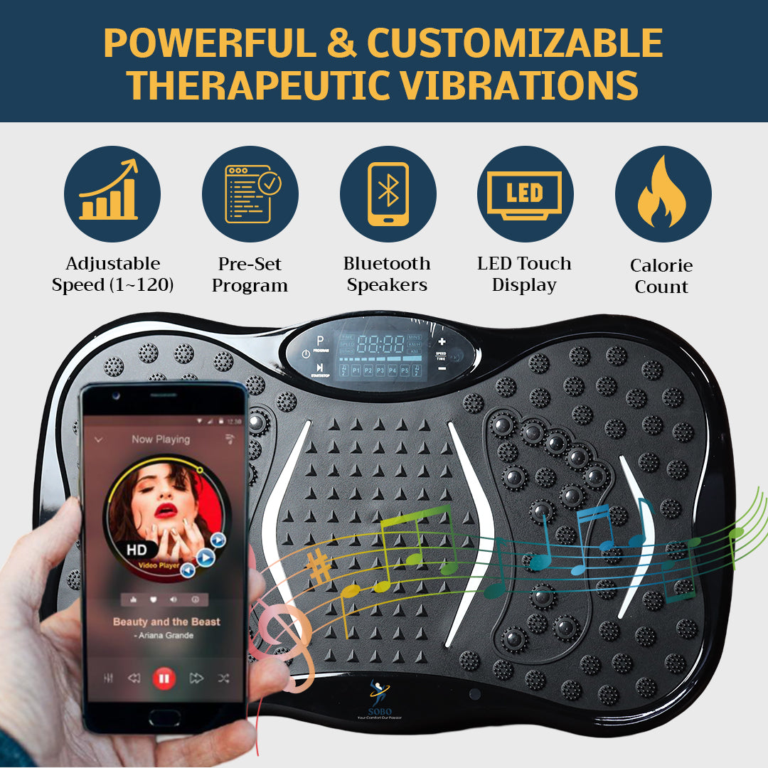 Vibration Plate For Calorie Burning With Footprint Design
