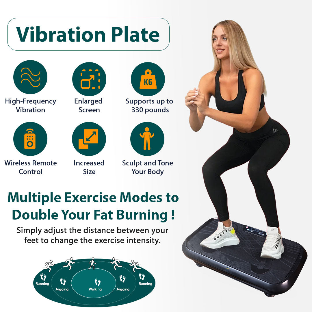 Vibration Plate For Calorie Burning - Shine Black