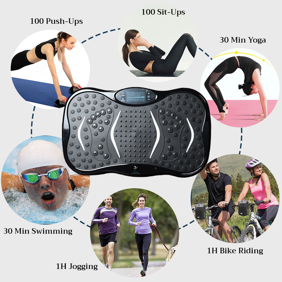 Vibration Plate For Calorie Burning With Footprint Design