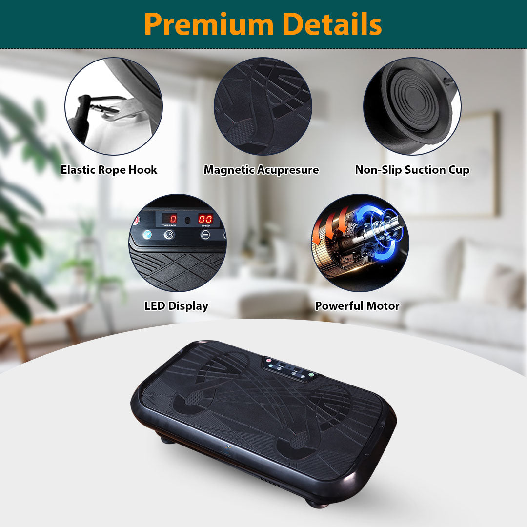 Vibration Plate For Calorie Burning - Shine Black