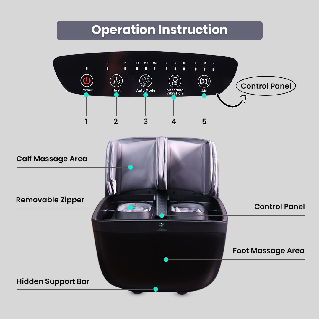 K-68 Foldable Complete Leg Massager