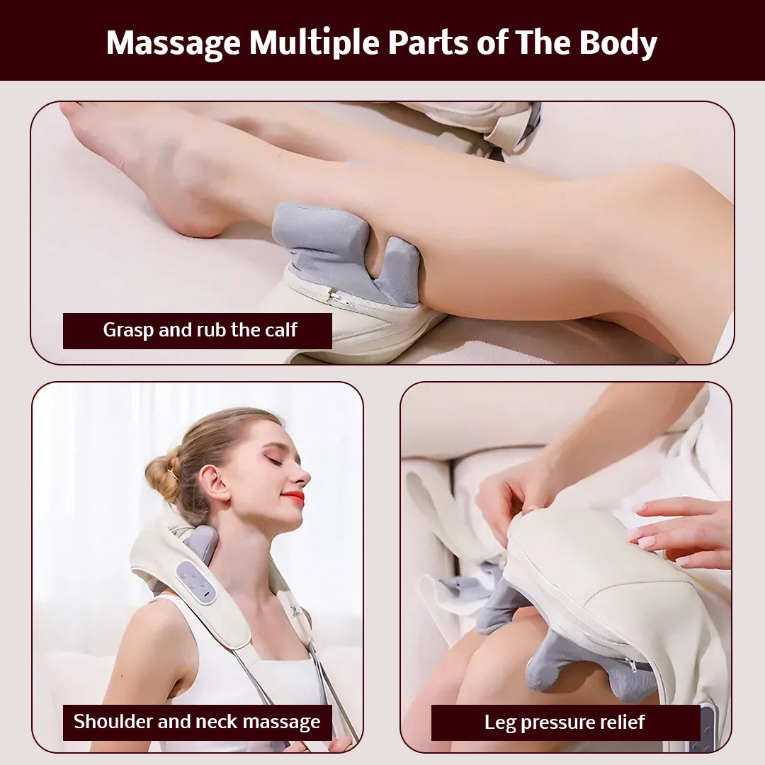 Deep Kneading Multi Functional Massager - White