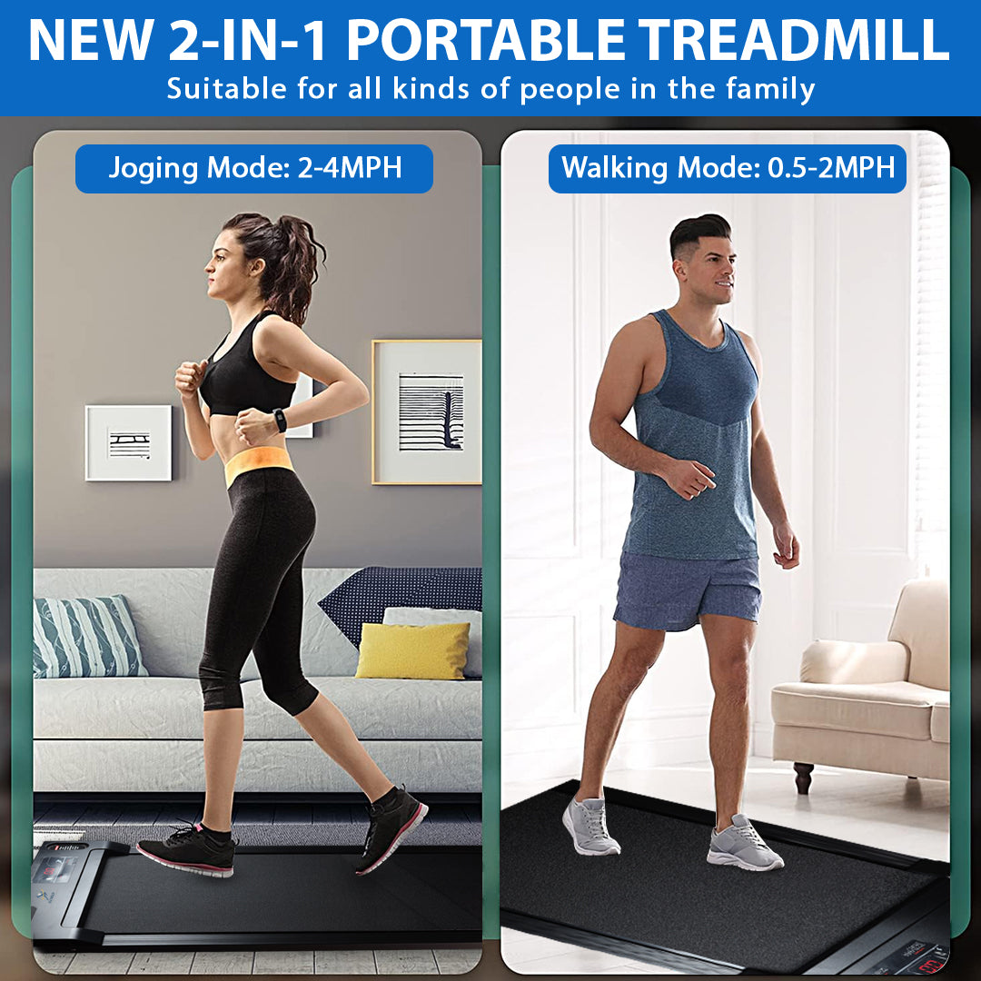 2 In 1 Portable Electric Treadmill