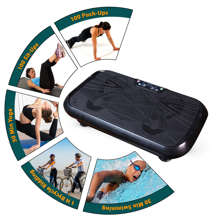 Vibration Plate For Calorie Burning - Shine Black