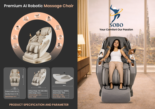 SOBO Premium Robotic Massage Chair | Auto Shoulder Position Detection | Zero Gravity Recline | Airbag Compression Therapy | Heating & Bluetooth Music | Full Body Massage Chair