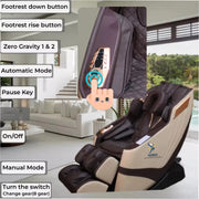 SOBO SB82 Massage Chair | Intelligent 3D Massage Hands & Shoulder Detection | Zero Gravity Recline | Graphene Heating & SL Curved Rail | Bluetooth Speakers with TFT Remote | Full Body Massage Chair