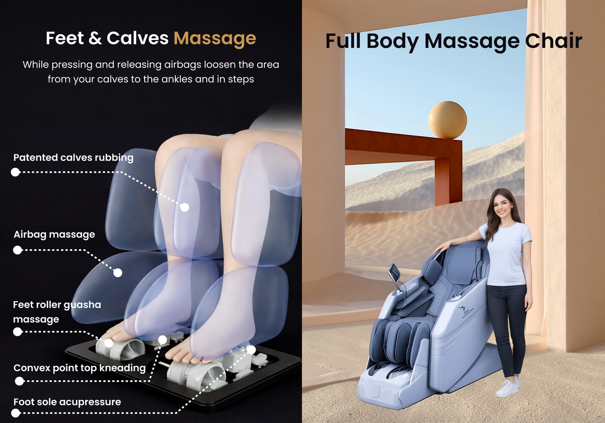 SOBO 7D AI Robotic Massage Chair | Auto Shoulder Detection | Dual Zero Gravity Recline & Full Body Stretch | SL Track with LED Ambient Lighting | 20 Auto Modes, Bluetooth & USB Charging | Full Body Massage Chair