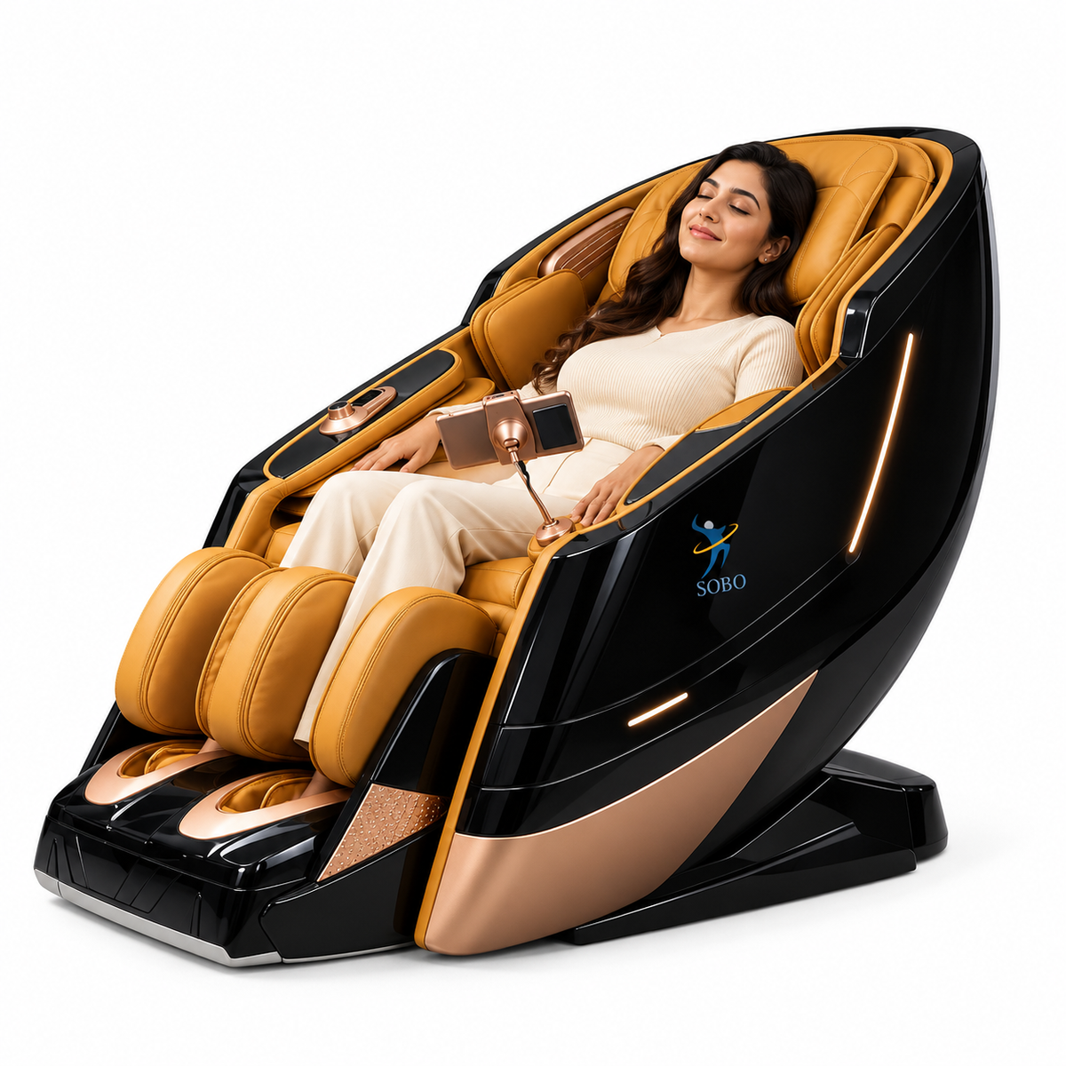 SOBO 7D AI Airmatic-Robotic Massage Chair | Smart Shoulder Detection | Dual Zero Gravity Recline | SL Track & Foot Roller Massage | 20 Auto Modes with Bluetooth Speakers | Full Body Massage Chair