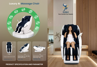 SOBO Luxury AI  Massage Chair | Auto Shoulder Detection | Dual Zero Gravity Recline | Airbag Compression & SL Track | Full Body Massage Chair