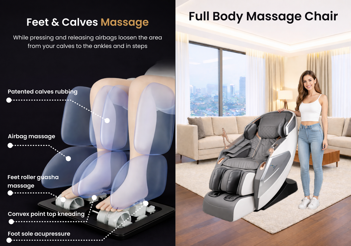 SOBO Premium Robotic Massage Chair | Auto Shoulder Position Detection | Zero Gravity Recline | Airbag Compression Therapy | Heating & Bluetooth Music | Full Body Massage Chair