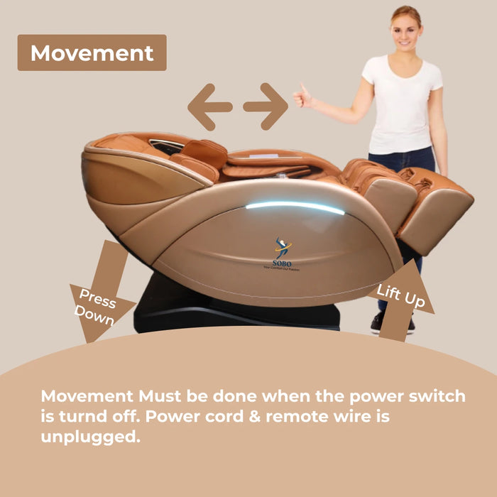 SOBO SB008 Massage Chair | Voice Control & Auto Shoulder Detection | Zero Gravity Recline | Graphene Heating & SL Curved Rail | Wireless Charging with TFT Remote | Full Body Massage Chair