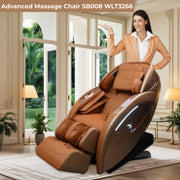 SOBO SB008 Massage Chair | Voice Control & Auto Shoulder Detection | Zero Gravity Recline | Graphene Heating & SL Curved Rail | Wireless Charging with TFT Remote | Full Body Massage Chair
