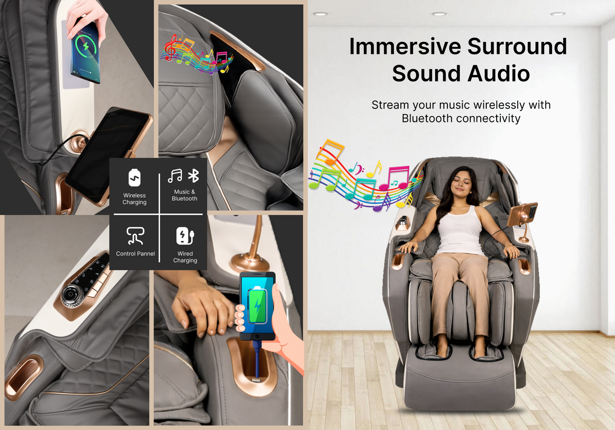 SOBO Premium Robotic Massage Chair | Auto Shoulder Position Detection | Zero Gravity Recline | Airbag Compression Therapy | Heating & Bluetooth Music | Full Body Massage Chair