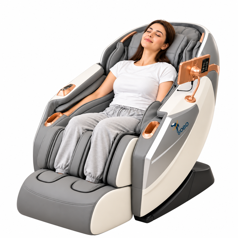 SOBO Premium Robotic Massage Chair | Auto Shoulder Position Detection | Zero Gravity Recline | Airbag Compression Therapy | Heating & Bluetooth Music | Full Body Massage Chair