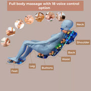 SOBO SB008 Massage Chair | Voice Control & Auto Shoulder Detection | Zero Gravity Recline | Graphene Heating & SL Curved Rail | Wireless Charging with TFT Remote | Full Body Massage Chair