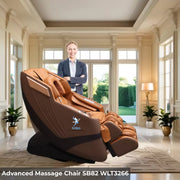SOBO SB82 Golden Massage Chair | Intelligent 3D Massage Hands & Shoulder Detection | Zero Gravity Recline | Graphene Heating & SL Curved Rail | Bluetooth Speakers with TFT Remote | Full Body Massage Chair